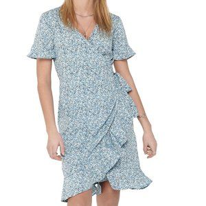 Only mini wrap dress